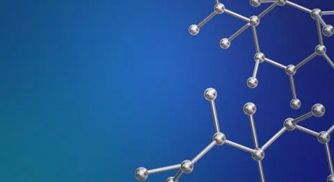 Molecule 3d rendering for  science  content. イラスト素材