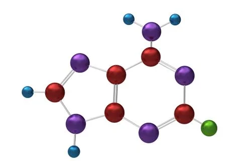 Molecule of adenine Stock Illustration