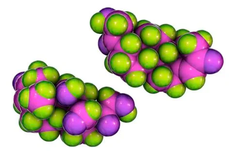 Molecule of aldosterone hormone Stock Illustration