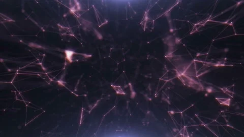 Molecule and communication animated background. Lines and dots. Concept of Stock Footage 112869276