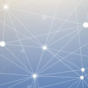 Molecule and communication background. Geometric blurred background for your Illustrazione stock