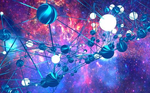 Molecule And Communication Background. Stock Illustration