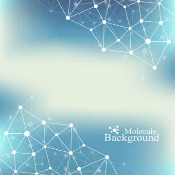 Molecule and communication background of neurons and nervous system. Graphic 스톡 일러스트