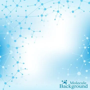 Molecule and communication with connected dots, lines. DNA molecule structure 스톡 일러스트