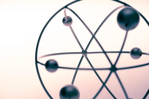 Molecule and DNA model in studio Stock Photos