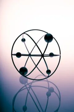 Molecule and DNA model in studio Stock Photos