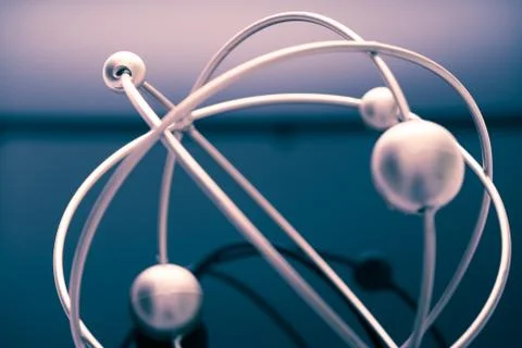 Molecule and DNA model in studio Stock Photos