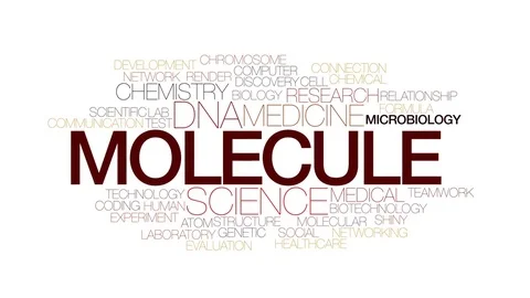 Molecule animated word cloud, text design animation. Kinetic typography. Stock Footage 72671398