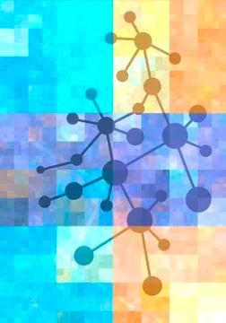 Molecule, artwork Stock Illustration