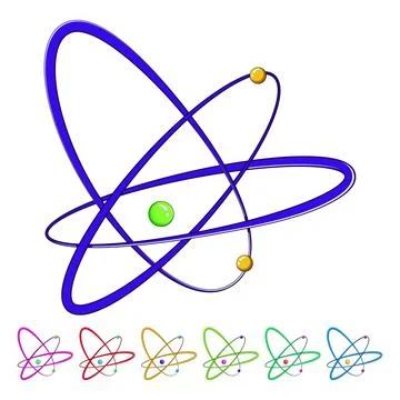Molecule atom cartoon vector graphic Stock Illustration