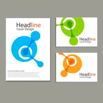 Molecule atom design template. Vector background Stock Illustration