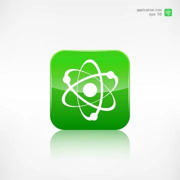 Molecule, atom icon vector illustration. Stock Illustration