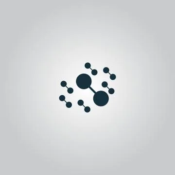 Molecule atom icons Illustrazione stock