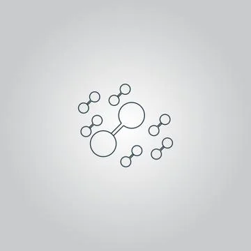 Molecule atom icons Illustrazione stock