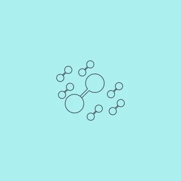 Molecule atom icons Illustrazione stock
