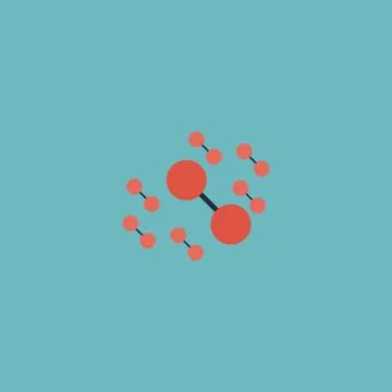 Molecule atom icons 스톡 일러스트