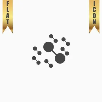 Molecule atom icons Stock Illustration