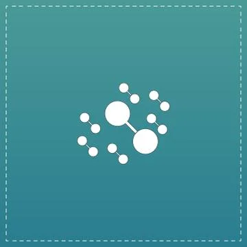 Molecule atom icons Illustrazione stock