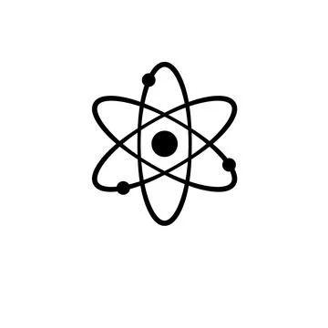 Molecule, Atom, Molecular Research Solid Flat Vector Icon Isolated on White B Stock Illustration