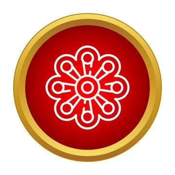 Molecule atom structure connecting circles icon Stock Illustration