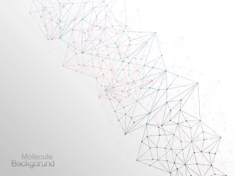 Molecule Backgound design wallpaper concept Stock Illustration