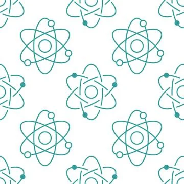 Molecule background, abstract science seamless pattern. Medical, chemistry Stock Illustration