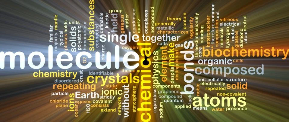 Molecule background concept glowing Illustrazione stock