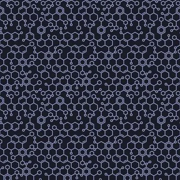 Molecule Background. Micro Structure Seamless Pattern. Vector イラスト素材