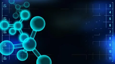 Molecule Background Vector. Structure. Healthcare. Abstract Molecules. Dna Stock Illustration