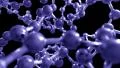 Molecule ball and stick model fly through atoms chemistry biology science tech HD Footage