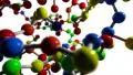 Molecule ball and stick model fly through atoms chemistry biology science tech 4k or 4k+ Resolution