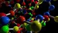 Molecule ball and stick model fly through atoms chemistry biology science tech 4k or 4k+ Resolution