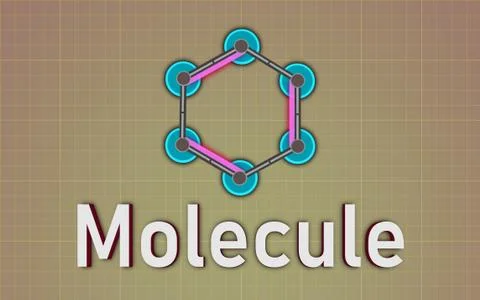 Molecule banner poster 스톡 일러스트