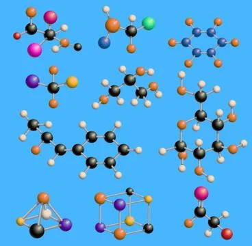 Molecule biology cell structure DNA vector neurons science technology molecular Stock Illustration