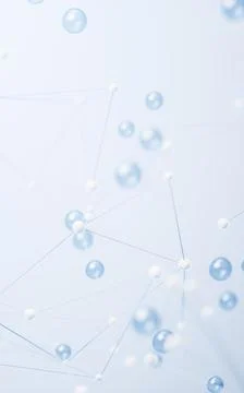 Molecule with biology concept background, 3d rendering. Stock Illustration