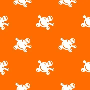 Molecule biology pattern orange 스톡 일러스트