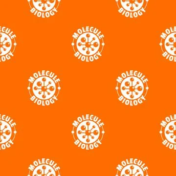Molecule biology pattern vector orange 스톡 일러스트