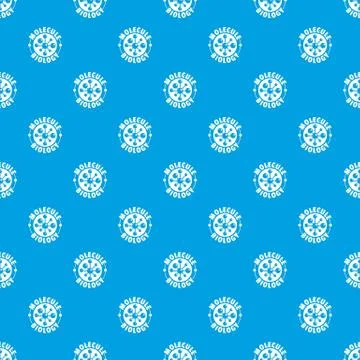 Molecule biology pattern vector seamless blue イラスト素材