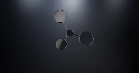 Molecule Black 3d Icon Stock Footage 69982265