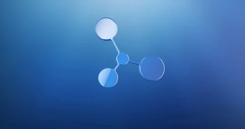 Molecule Blue 3d Icon Stock Footage 69982504
