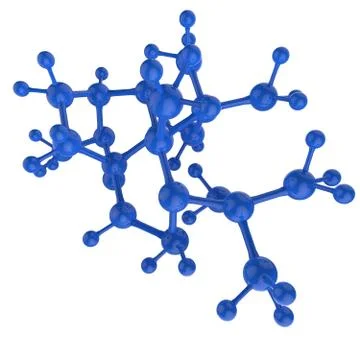 Molecule blue 3d Stock Illustration