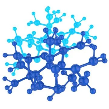 Molecule blue 3d イラスト素材