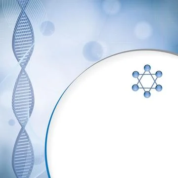 Molecule blue background Stock-Illustration