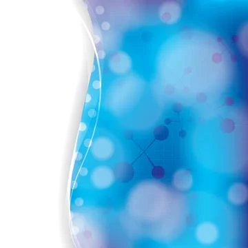 Molecule blue background Stock-Illustration