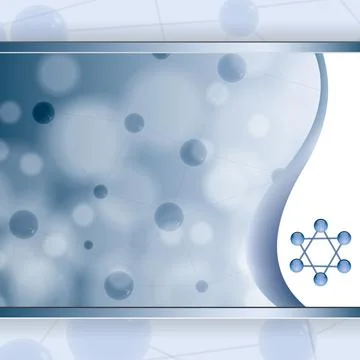 Molecule blue background Stock Illustration