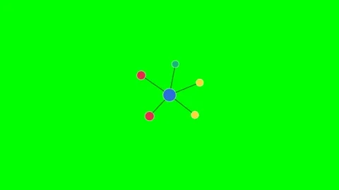 Molecule Bond Formation With Rotating Structure on Green Screen Stock Footage 341252822