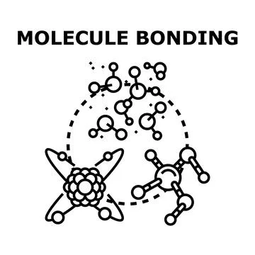 Molecule bonding science analyzing chemical structure Stock Illustration