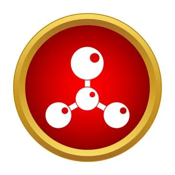 Molecule bonds science chemistry research icon concept Stock Illustration