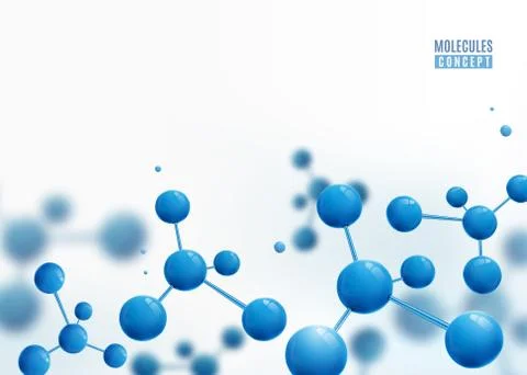 Molecule border design background. Atoms Stock Illustration