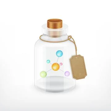Molecule in a bottle Stock Illustration
